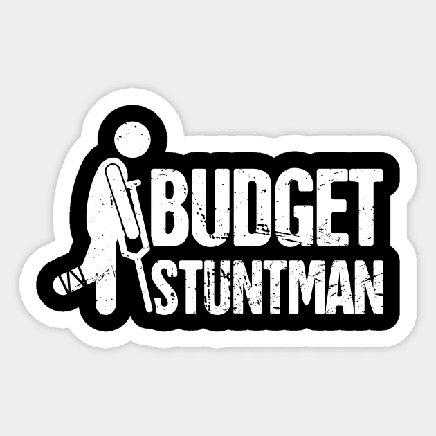 Stuntman - Funny Broken Foot Or Toe Gift Sticker by MeatMan